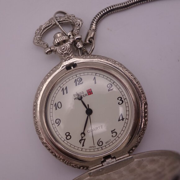 Swiss Hunter Quartz Mercedes 1903 Working Pocket Watch - Picture 11 of 15